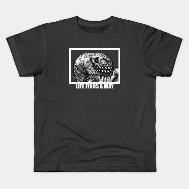 Life finds a way Kids T-Shirt by Cosmic Terrors